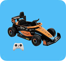 A remote controlled drag race car.